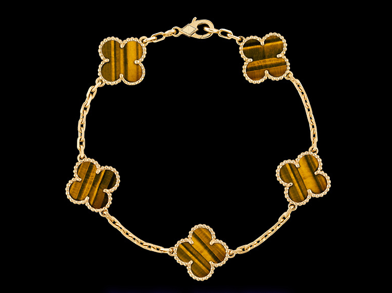 Alhambra-Armband mit Kleeblattmotiv – 18 Karat Gold und 925er Sterlingsilber