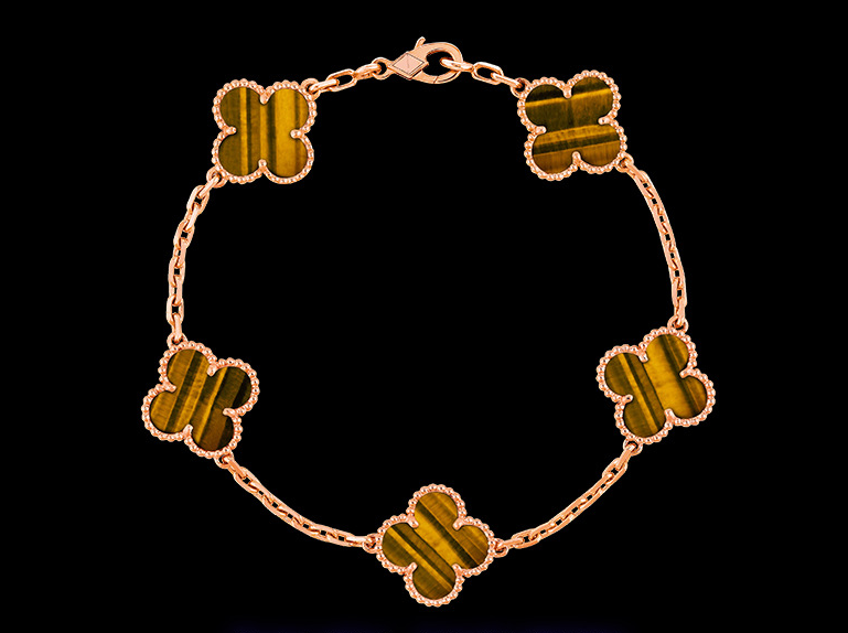 Alhambra-Armband mit Kleeblattmotiv – 18 Karat Gold und 925er Sterlingsilber