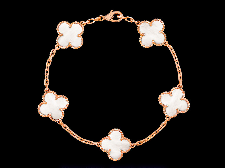 Alhambra-Armband mit Kleeblattmotiv – 18 Karat Gold und 925er Sterlingsilber