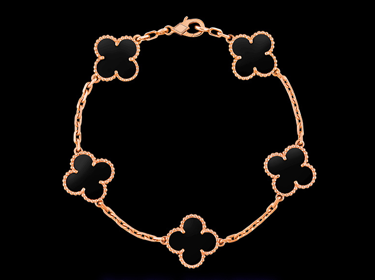 Alhambra-Armband mit Kleeblattmotiv – 18 Karat Gold und 925er Sterlingsilber