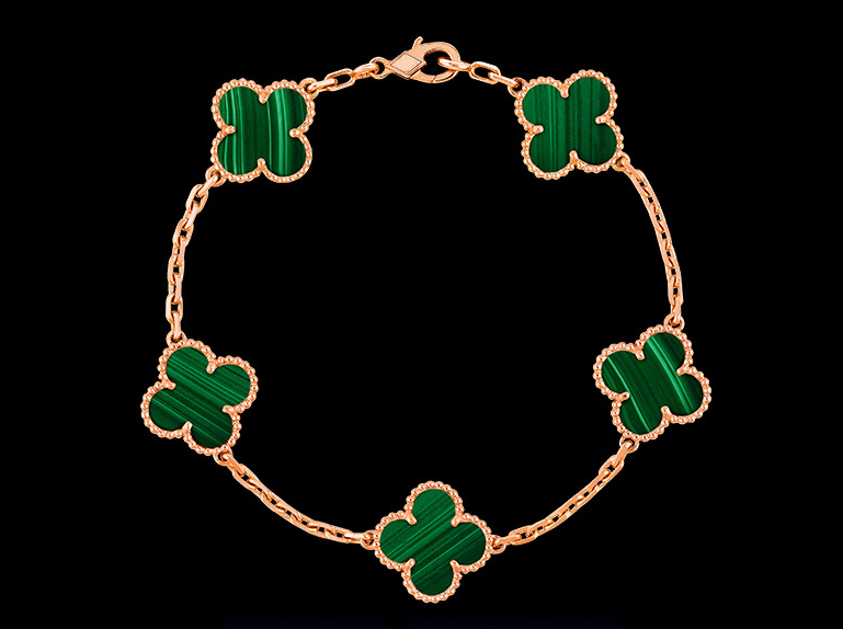 Alhambra-Armband mit Kleeblattmotiv – 18 Karat Gold und 925er Sterlingsilber