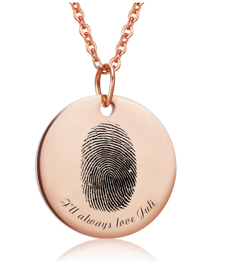 VVS Jewelry Custom Fingerprint Necklace