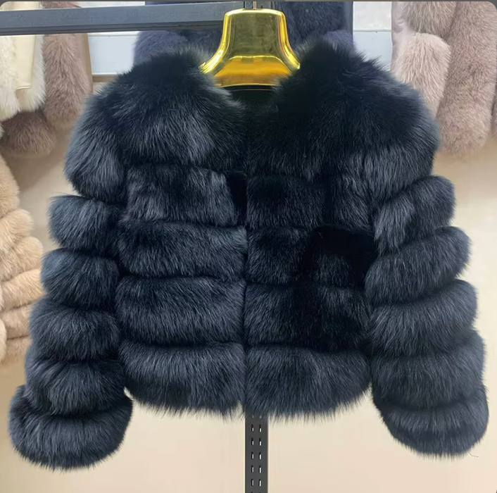 Luxury Monica Genuine Fur Fox Coat