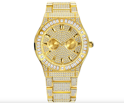 VVS Jewelry Iced Out Baguette-Uhr