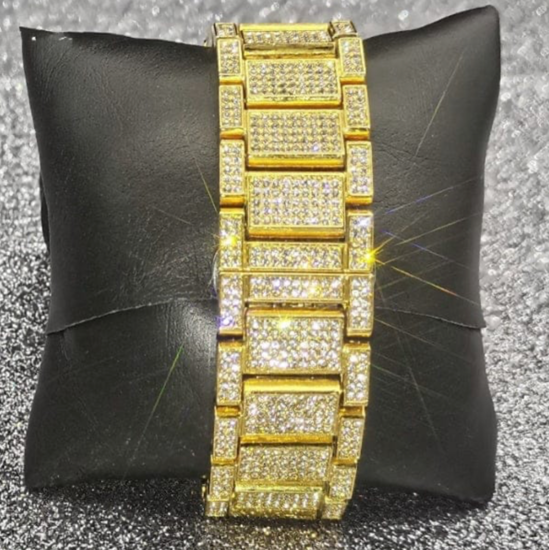 VVS Jewelry Iced Out Baguette-Uhr