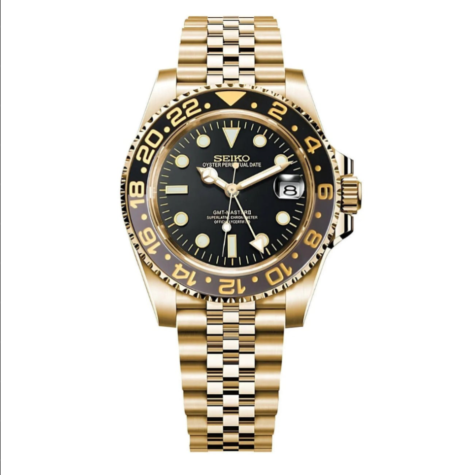 Seiko Mod GMT - Black Gold