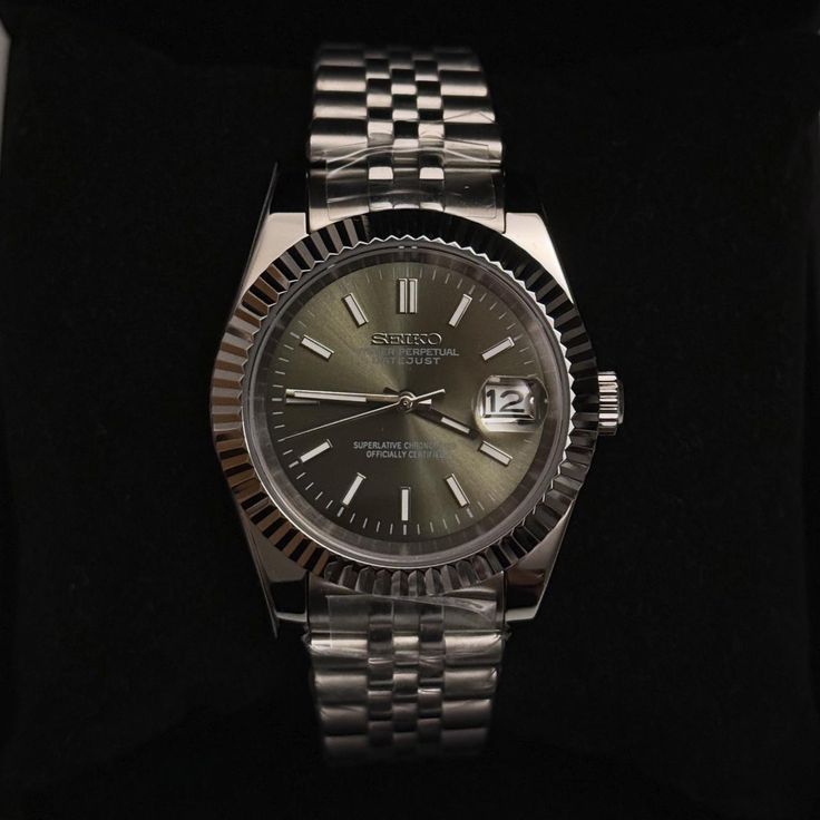 Seiko Mod Datejust | Olivgrün