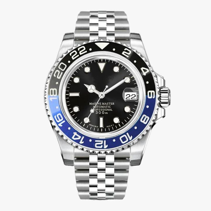 Seiko Mod GMT Batman Schwarz Blau