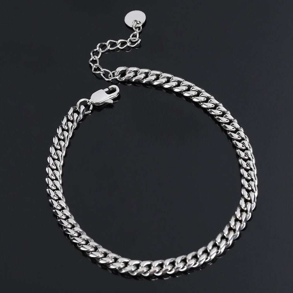 6mm Adjustable Minimal Cuban Anklet