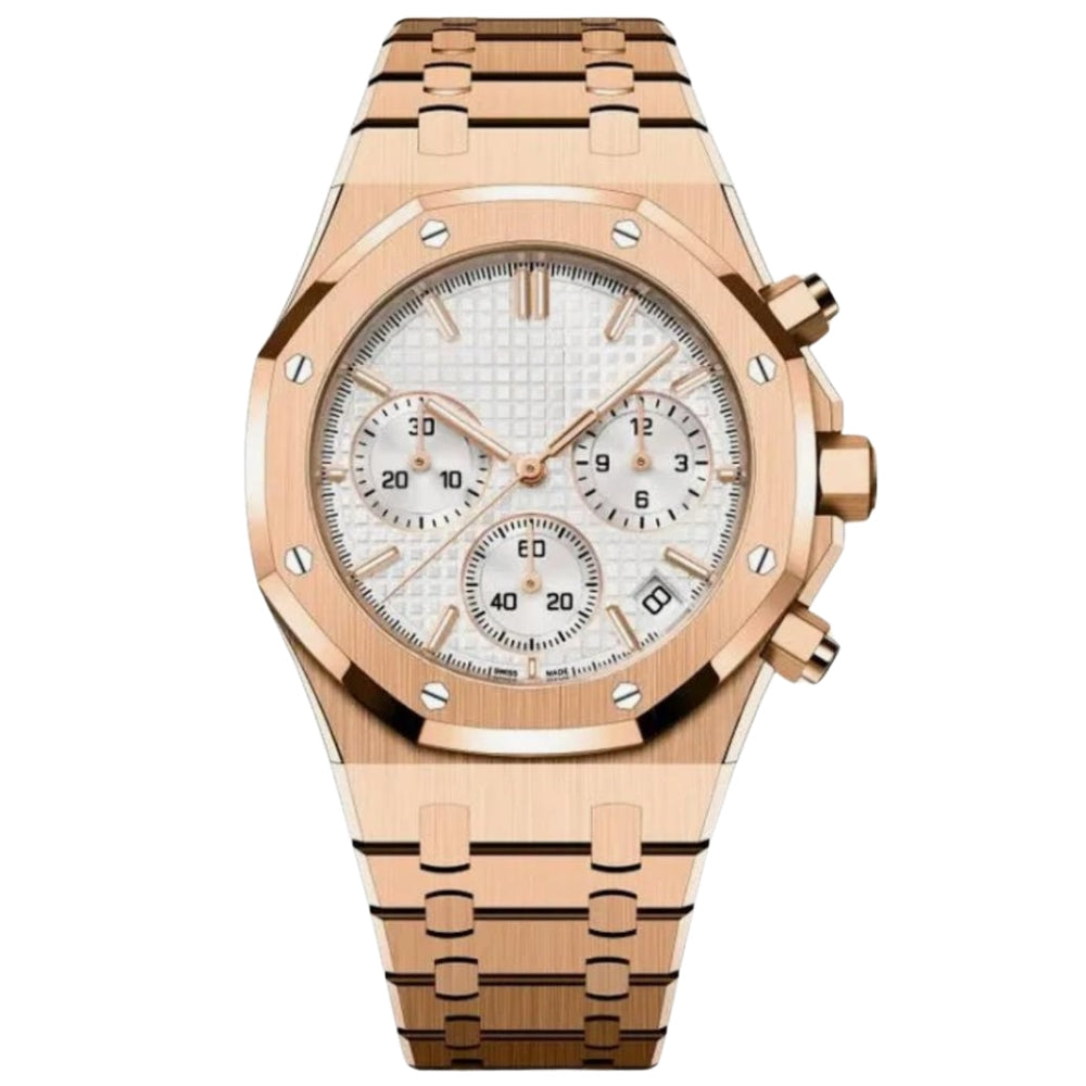 Seiko Mod Frosted Royal Oak | Rose Gold