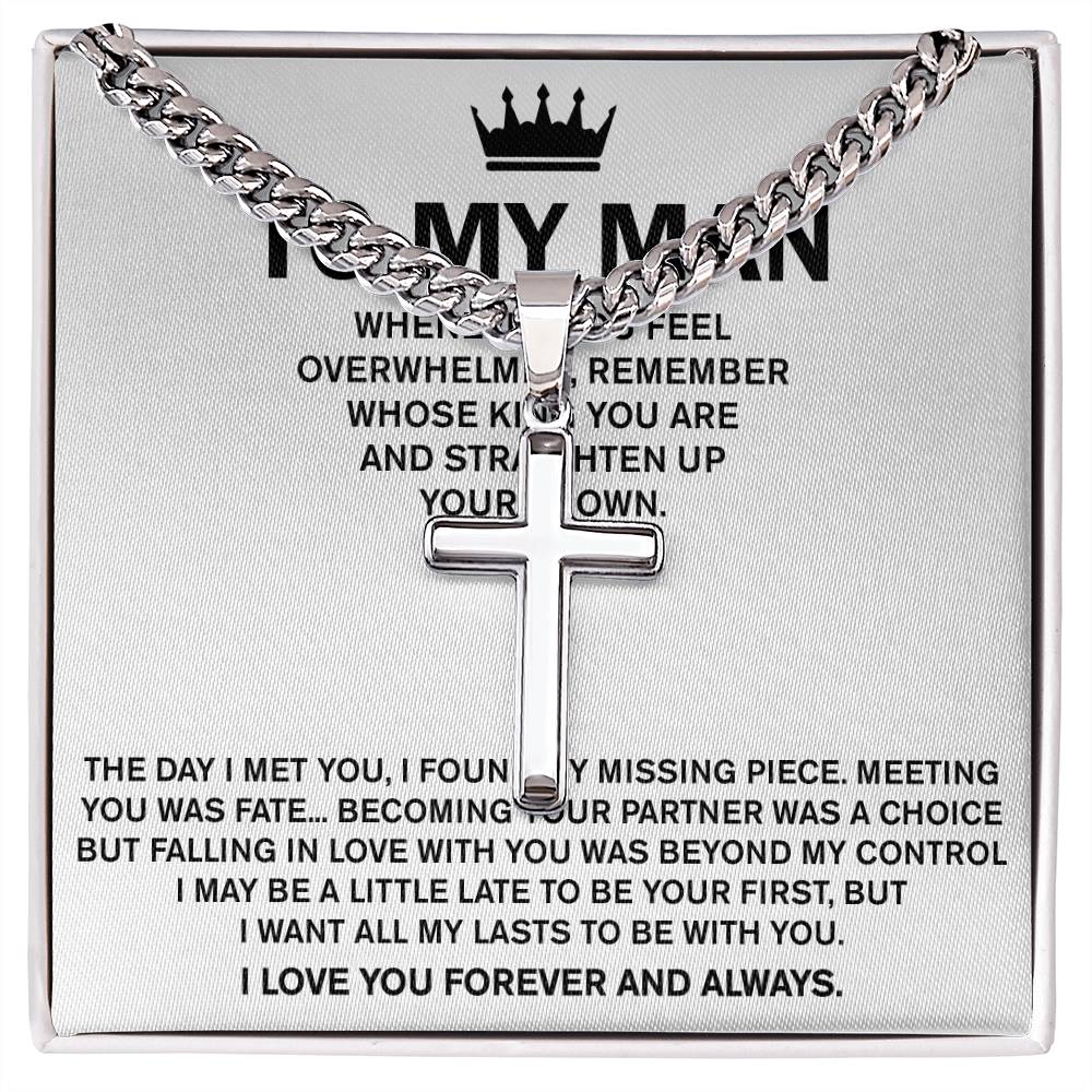 To My Man Message Card Necklace