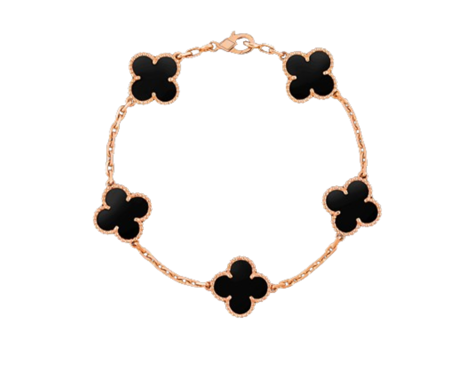 Alhambra-Armband mit Kleeblattmotiv – 18 Karat Gold und 925er Sterlingsilber