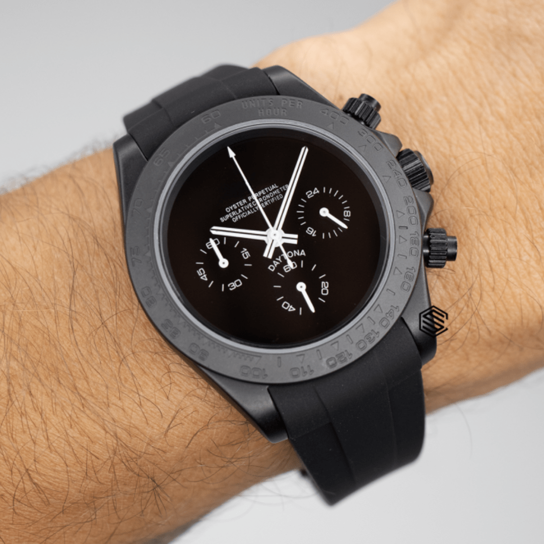 CUSTOM SEITONA CHRONOGRAPH MOD SHADOW JAGUAR EDITION - Monomods