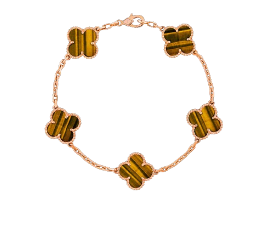 Alhambra-Armband mit Kleeblattmotiv – 18 Karat Gold und 925er Sterlingsilber