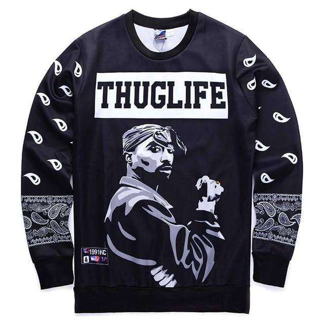 Hip Hop Fresh Jewelry hip hop jewelry 8806 / S 2Pac On Tha Block Pullover