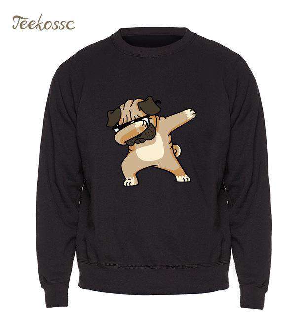 Hip Hop Fresh Jewelry hip hop jewelry Black / S Dabbin' Pug Sweatshirt