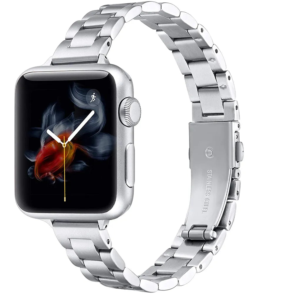 Klassisches Gliederarmband für die Apple Watch aus Edelstahl