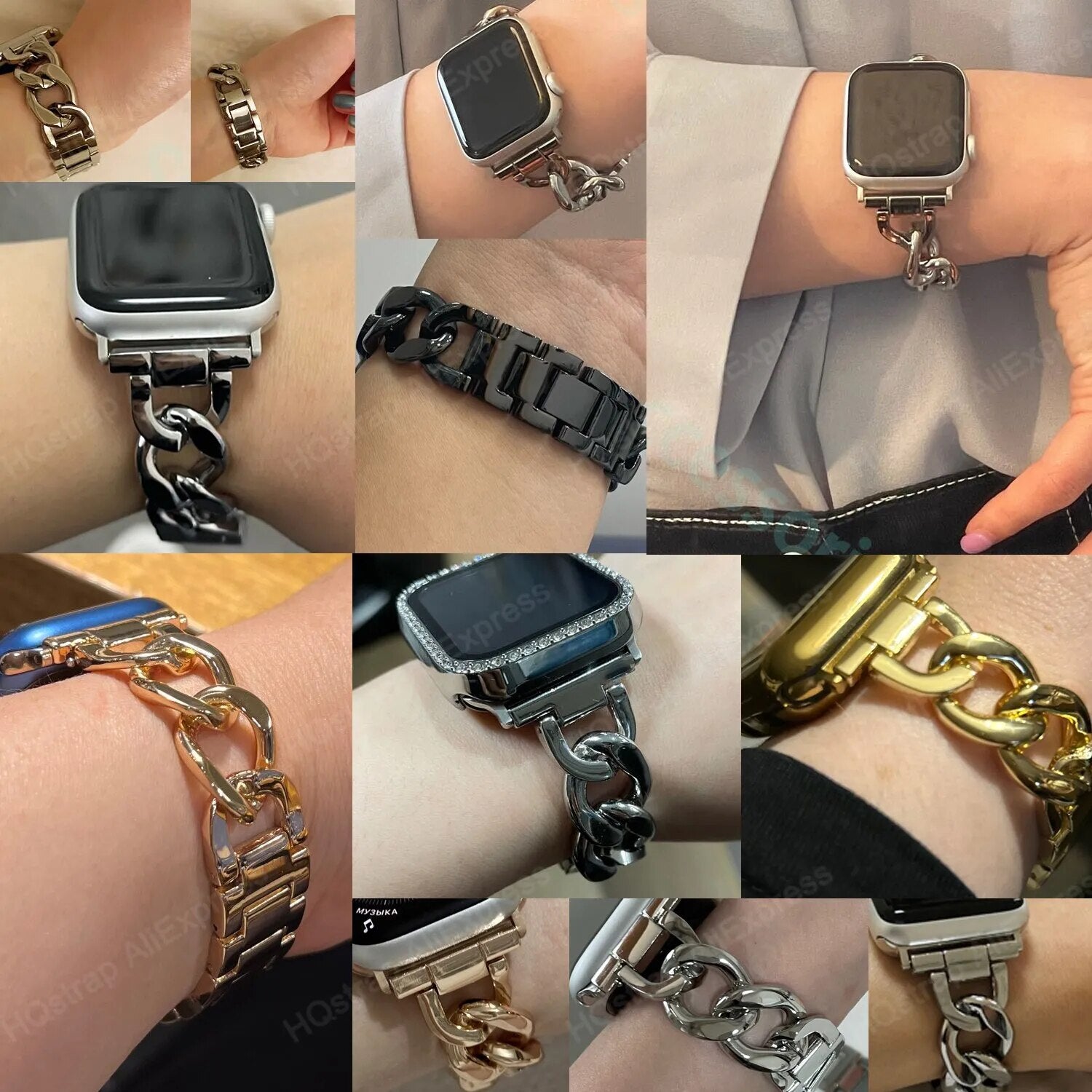 Kubanisches Kettenarmband für Apple Watch