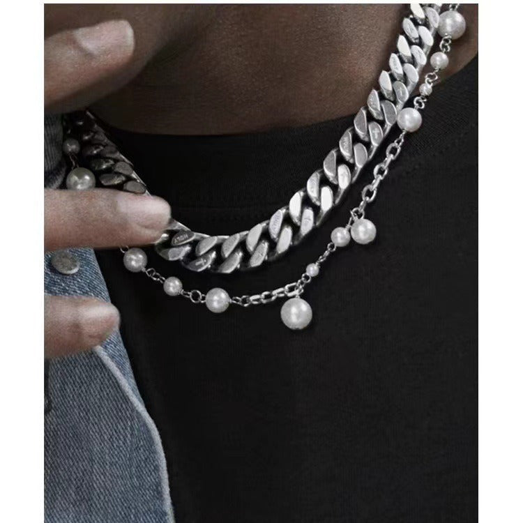 Asap Rocky Pearl Cuban Link Halskette Rapper Kette