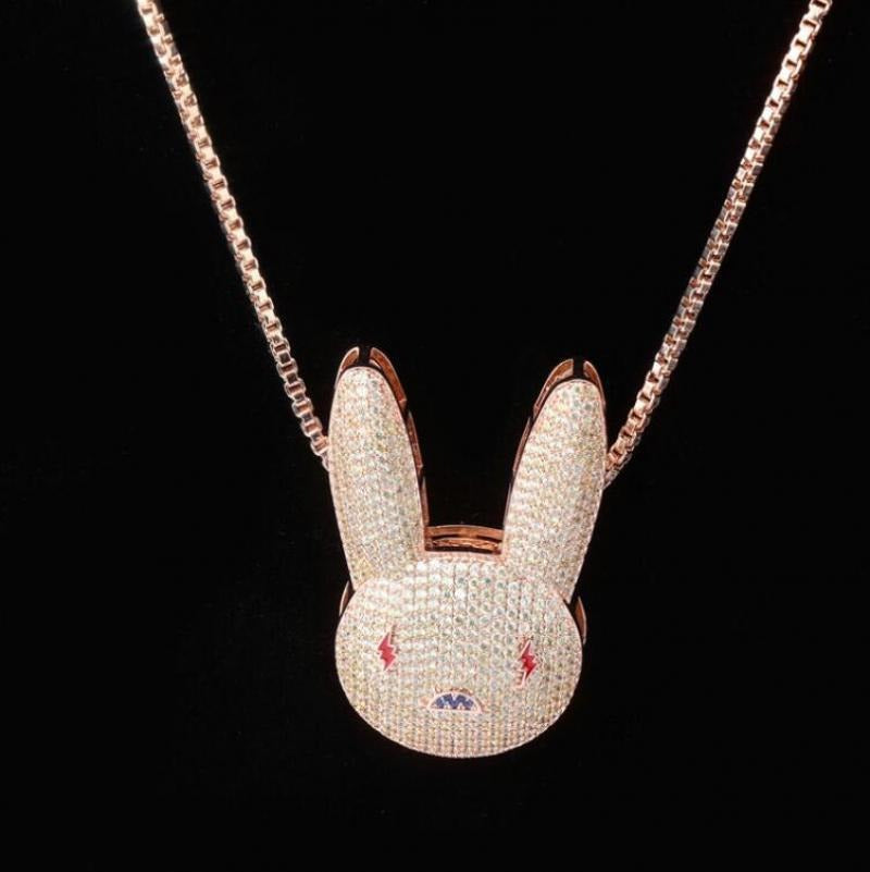 Bad Bunny Anhänger Halskette Rapper Kette