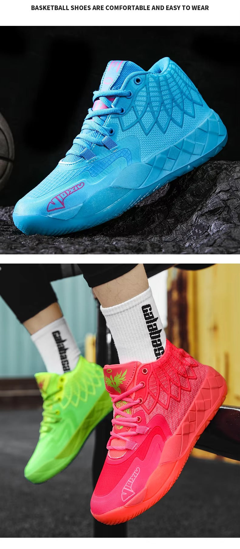 VVS Spark Hochleistungs-Basketballschuhe für drinnen und draußen – Verbesserter Halt und Dämpfung