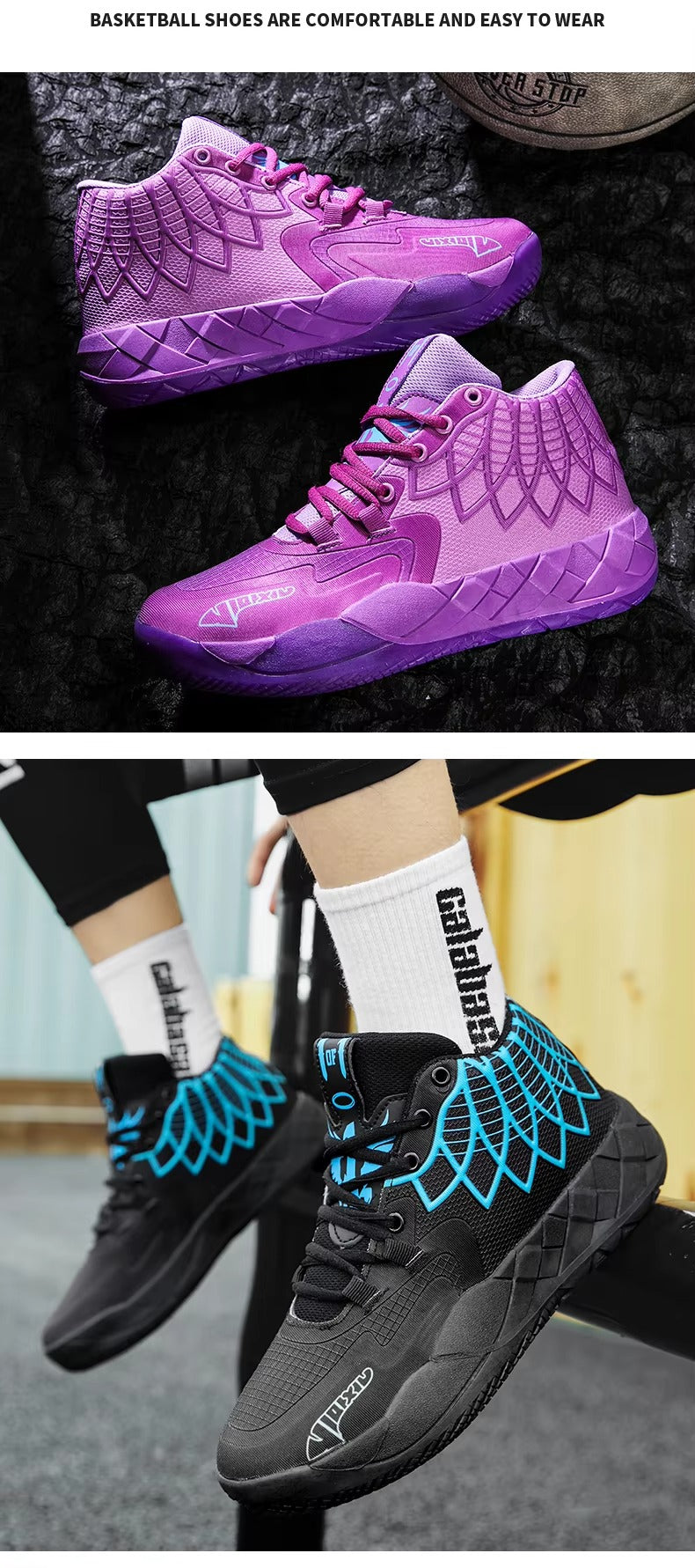 VVS Spark Hochleistungs-Basketballschuhe für drinnen und draußen – Verbesserter Halt und Dämpfung