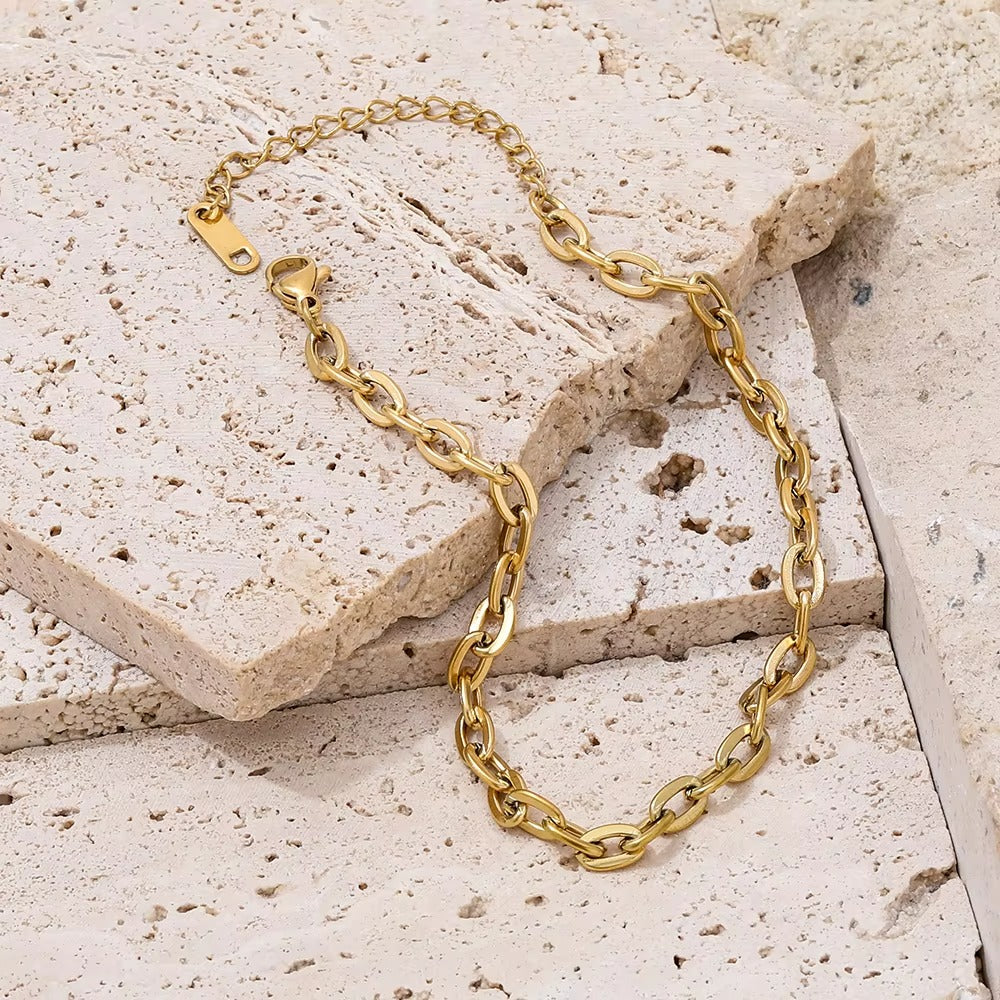 4MM 14K Gold Plated Curb Link Bracelet
