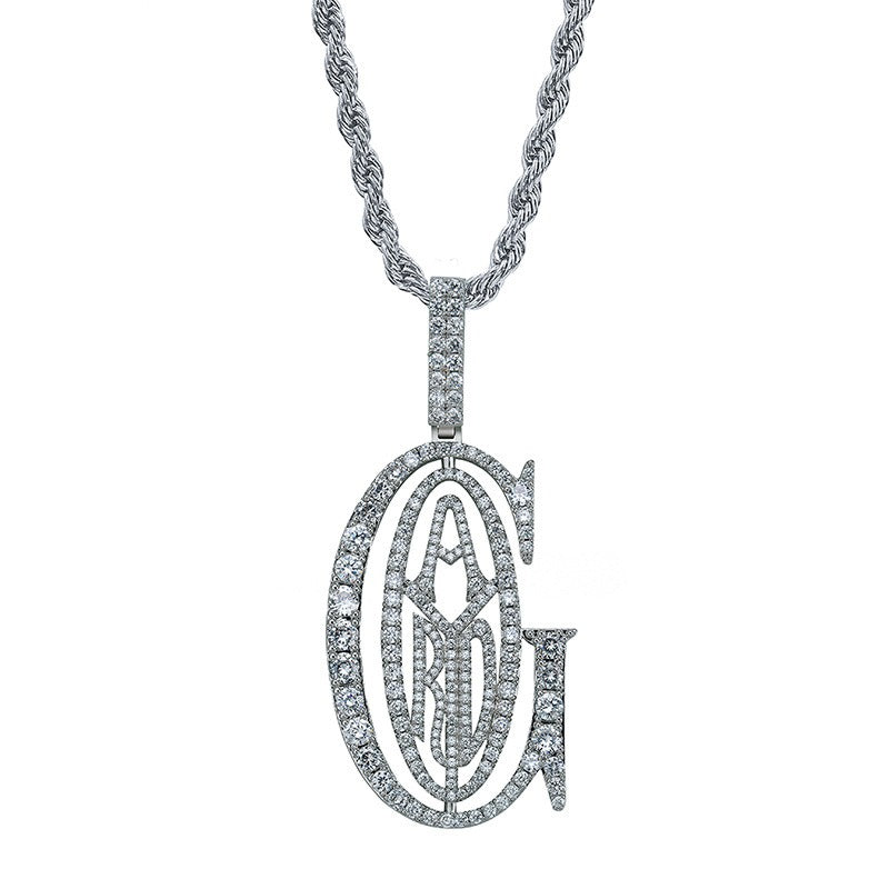 Von Tyga inspirierte Goyard-Anhänger-Halskette, Rapper-Kette