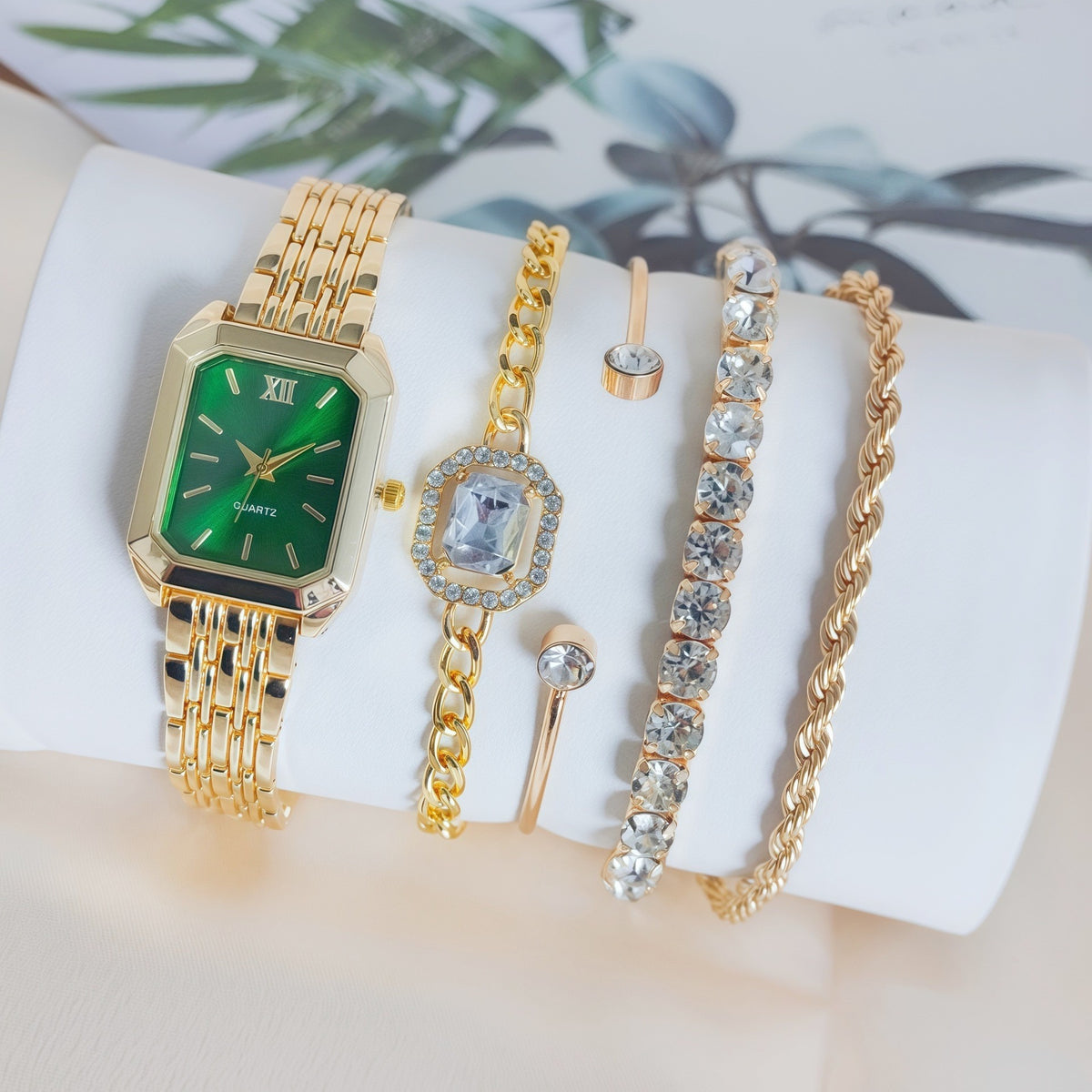 Bling Klassische Quadratische Damenuhr
