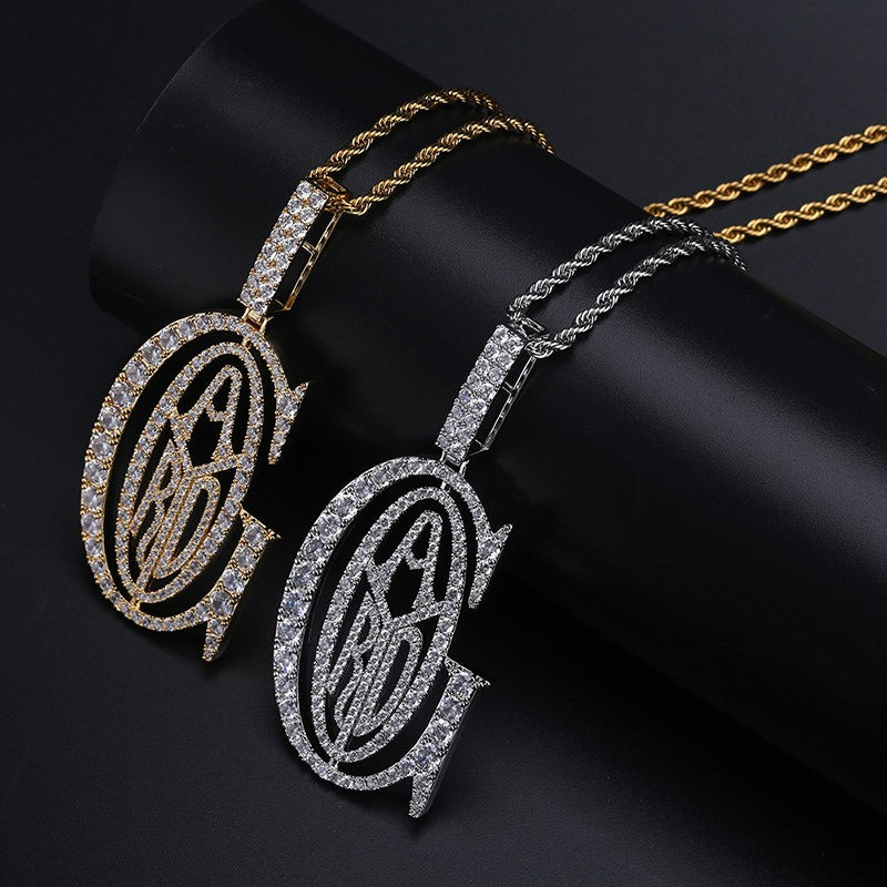 Von Tyga inspirierte Goyard-Anhänger-Halskette, Rapper-Kette