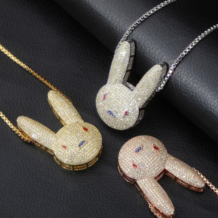 Bad Bunny Anhänger Halskette Rapper Kette