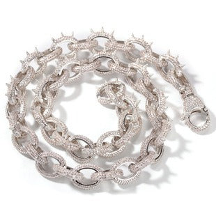 Collier à maillons pointus inspiré de Playboi Carti, chaîne de rappeur