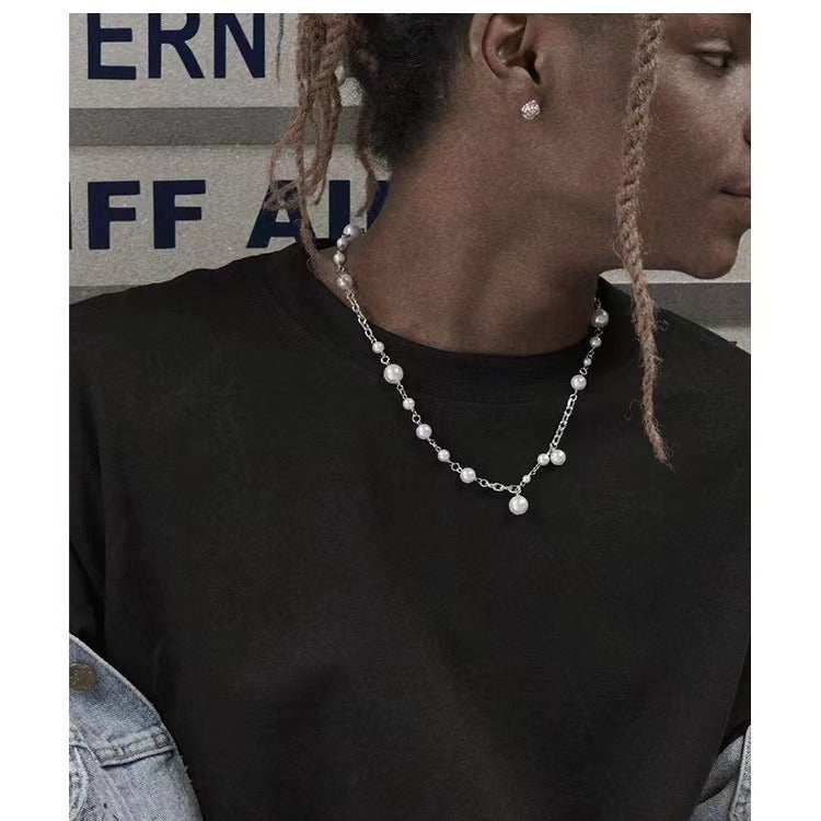 Asap Rocky Pearl Cuban Link Halskette Rapper Kette