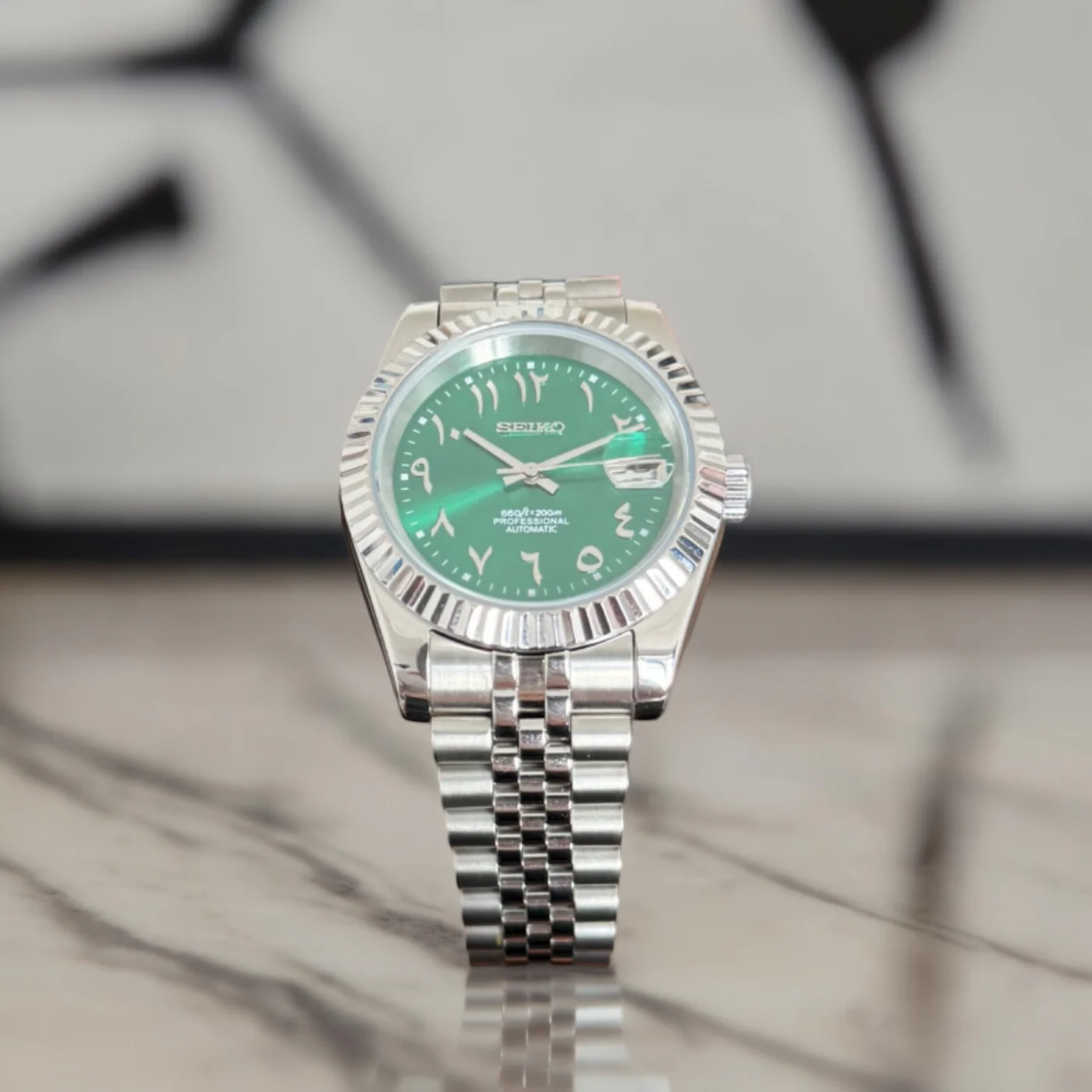SEIKO MOD ARABISCHES ZIFFERBLATT | GRÜN