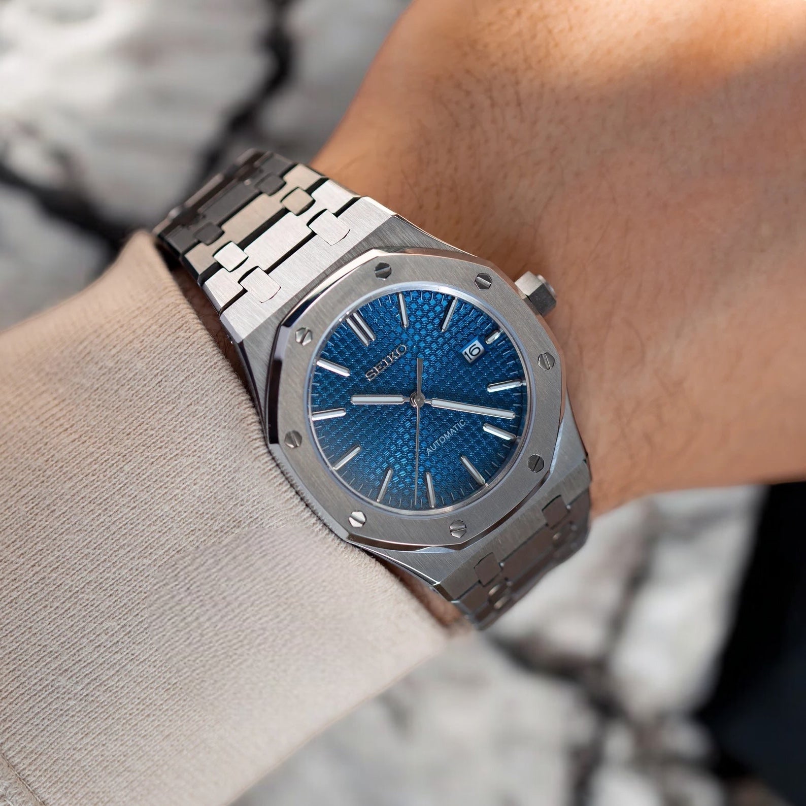 SEIKO MOD ROYAL OAK | BLAU