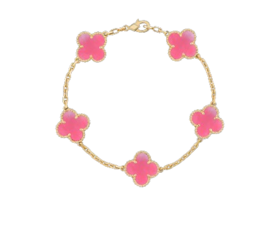 Alhambra-Armband mit Kleeblattmotiv – 18 Karat Gold und 925er Sterlingsilber