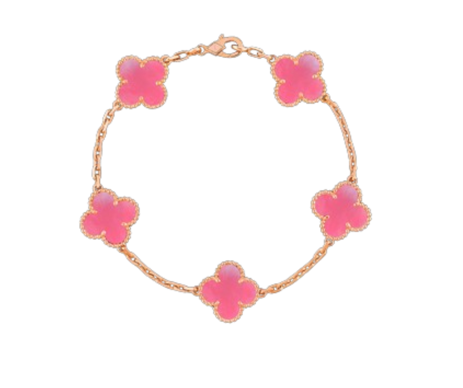 Alhambra-Armband mit Kleeblattmotiv – 18 Karat Gold und 925er Sterlingsilber