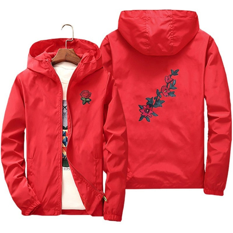 Jacke mit Rosenstickerei „Zeal“