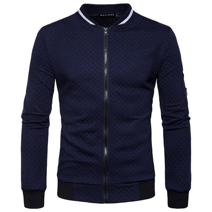 Zip Stand Collar Casual Jacket