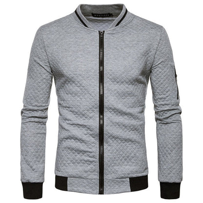 Zip Stand Collar Casual Jacket