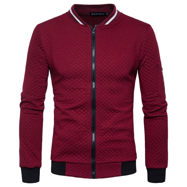 Zip Stand Collar Casual Jacket