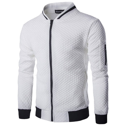 Zip Stand Collar Casual Jacket