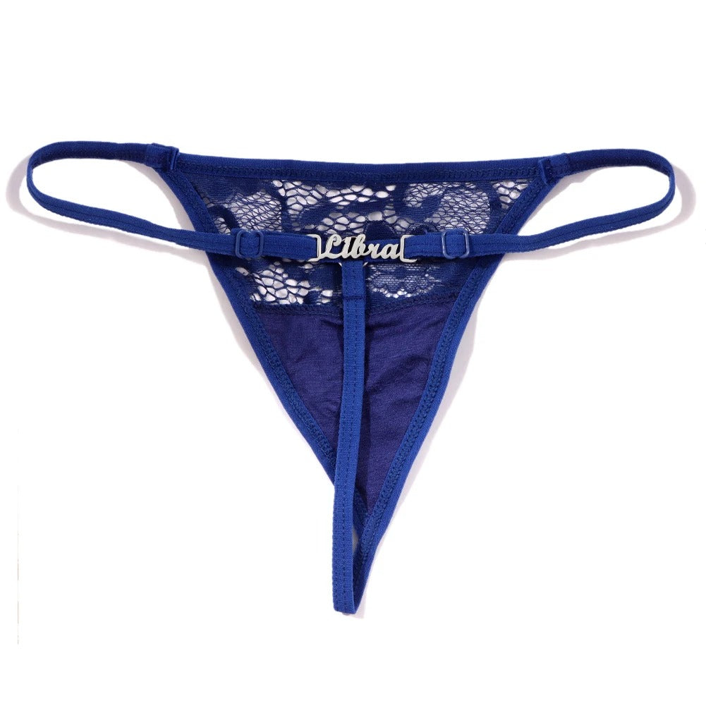 Custom Stainless Steel Letter Thong Women's Panties