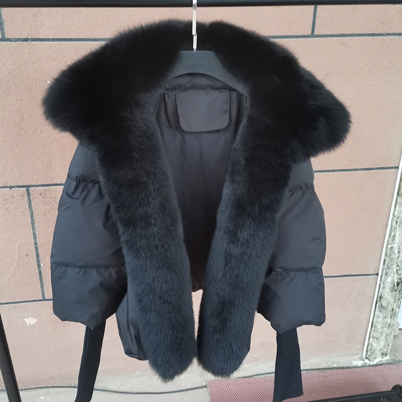 Goose Down Fox Fur Puffer Winter Jacket