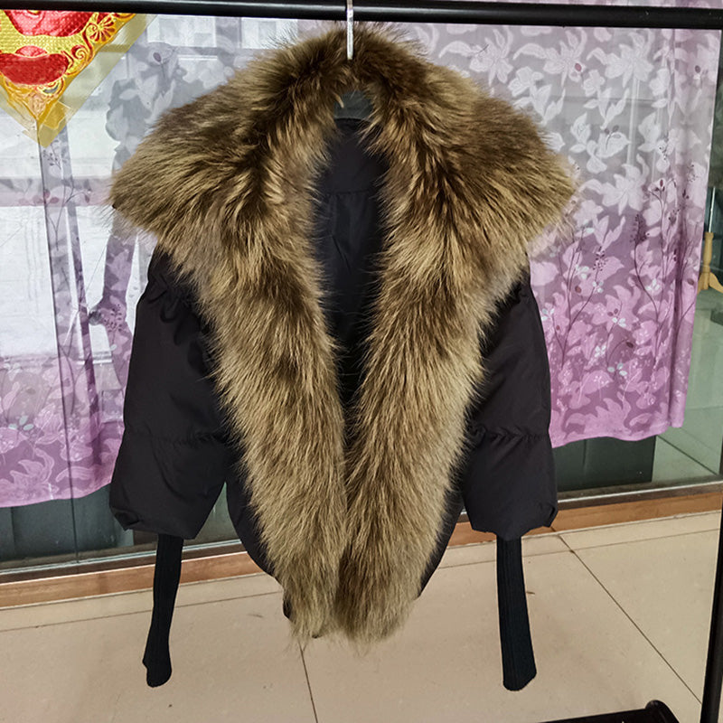 Goose Down Fox Fur Puffer Winter Jacket