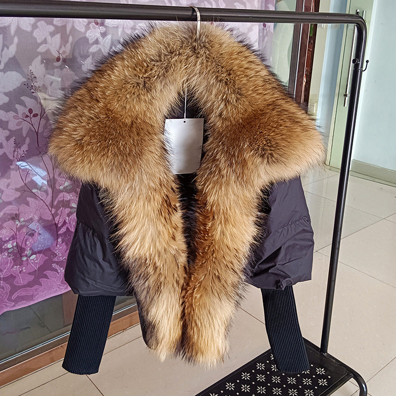 Goose Down Fox Fur Puffer Winter Jacket