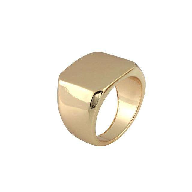 VVS Jewelry hip hop jewelry 10 / gold Square Black/Gold/Silver Metal Ring