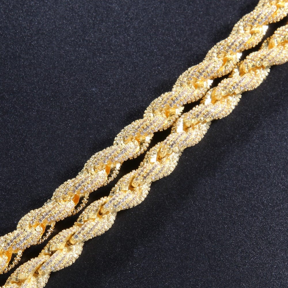 VVS Jewelry hip hop jewelry 8mm Fully Iced Premium Thick Rope Chain