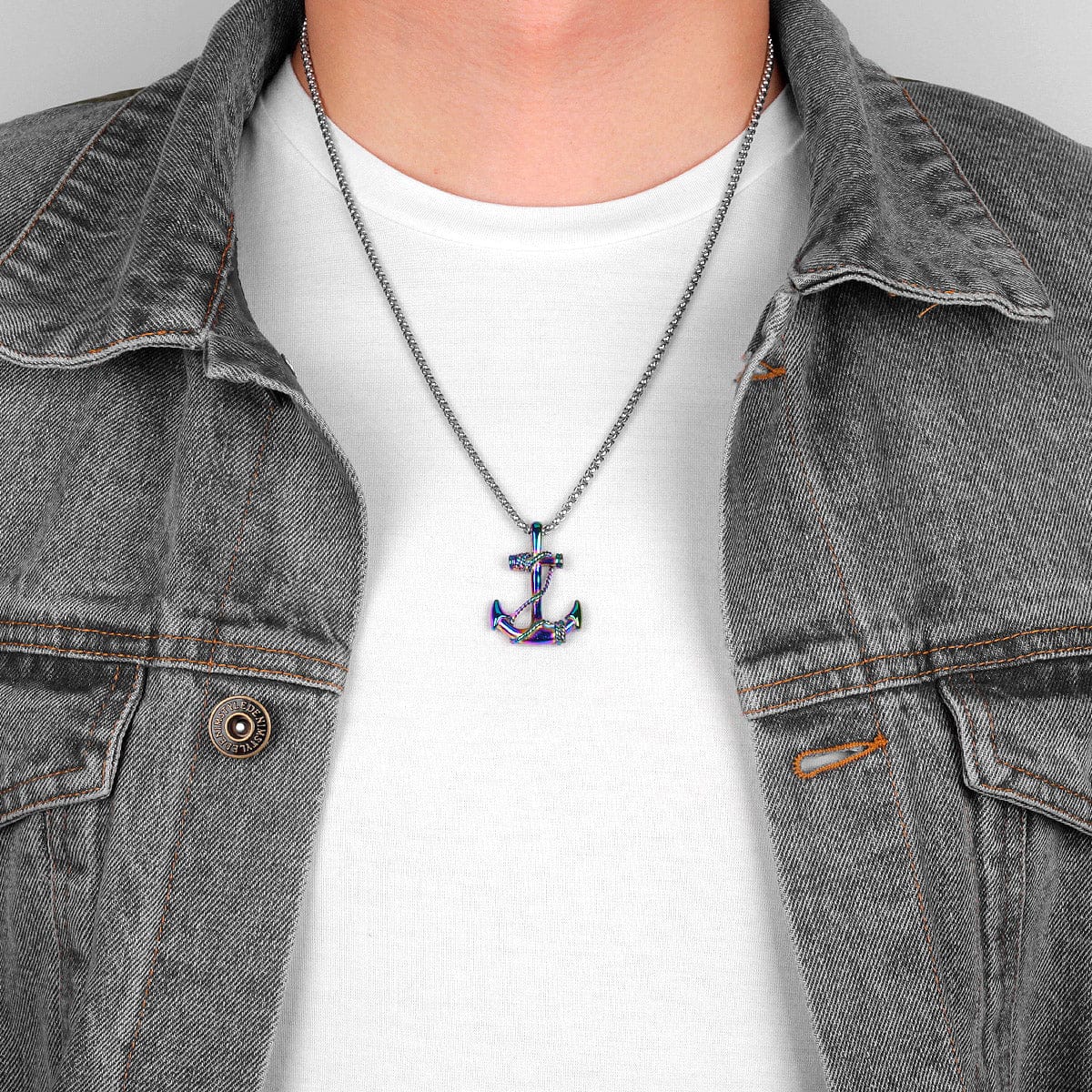 VVS Jewelry hip hop jewelry Anchor Pendant Necklace