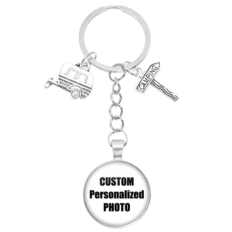 VVS Jewelry hip hop jewelry Car Custom Photo Baby Keychain with Charms